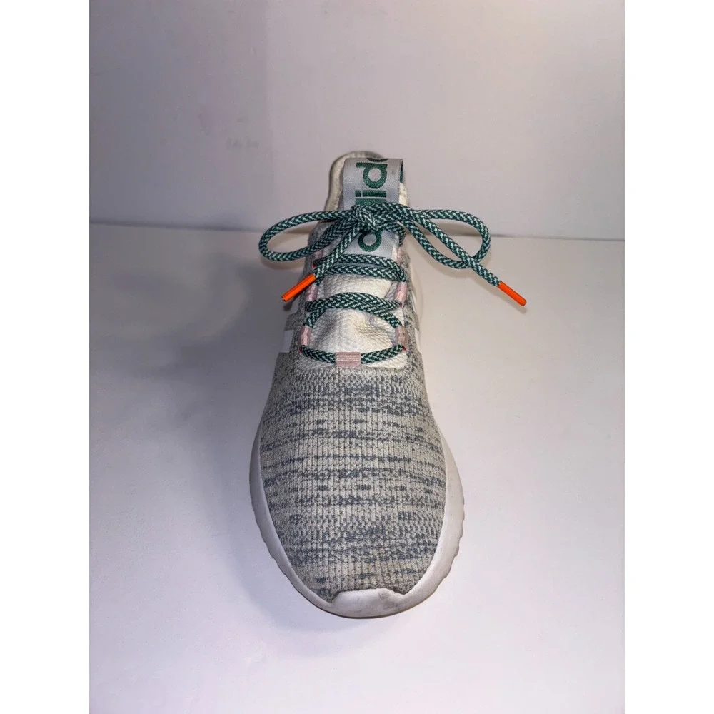 Adidas Kaptir X Running Shoes Womens 10 Gray 3-Stripes Upper Knit Lace Up EG2641